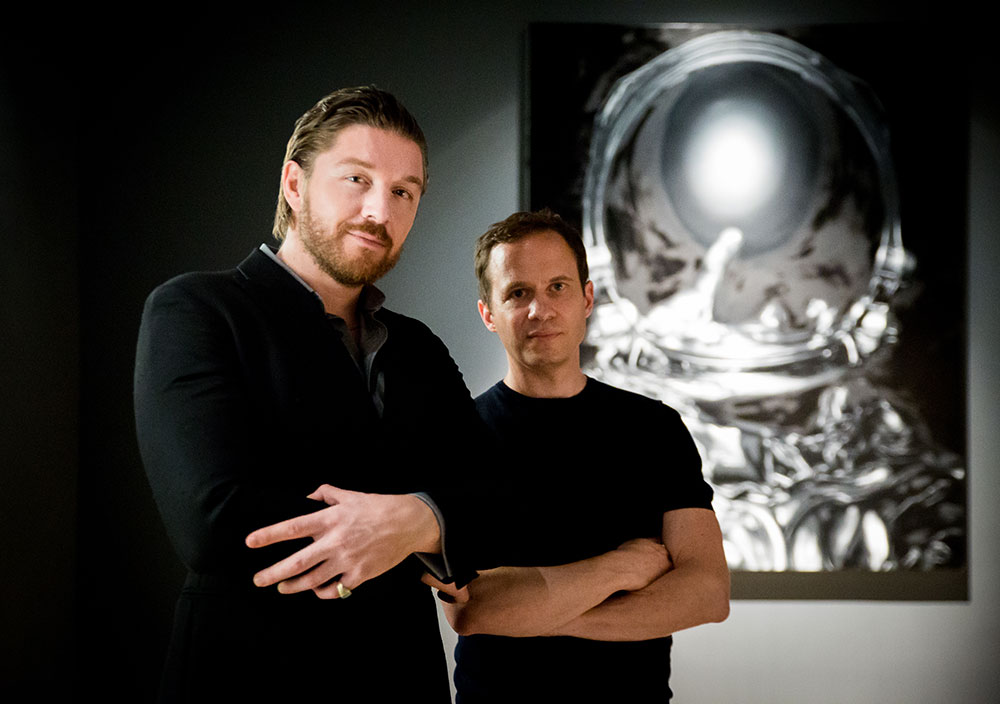 Philippe Hoerle-Guggenheim with Artist Marc Gumpinger