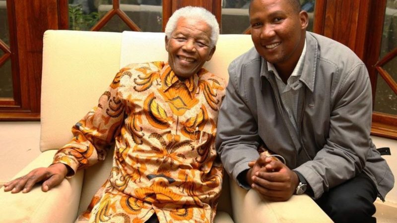 Chief Mandela with his grand-father, the late former South African president Nelson Mandela