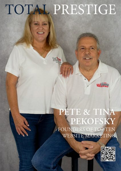 TOTALPRESTIGE MAGAZINE - On cover Pete and Tina Pekofsky