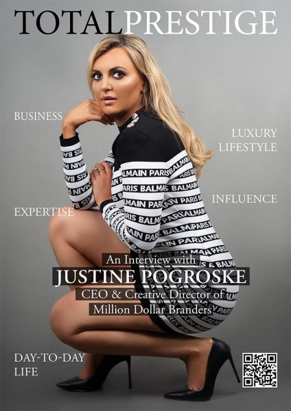 TOTALPRESTIGE MAGAZINE - On cover Justine Pogroske